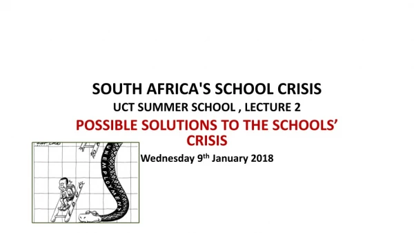 SOUTH AFRICA'S SCHOOL CRISIS