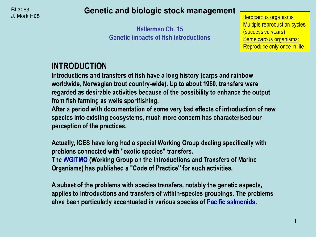 genetic and biologic stock management hallerman