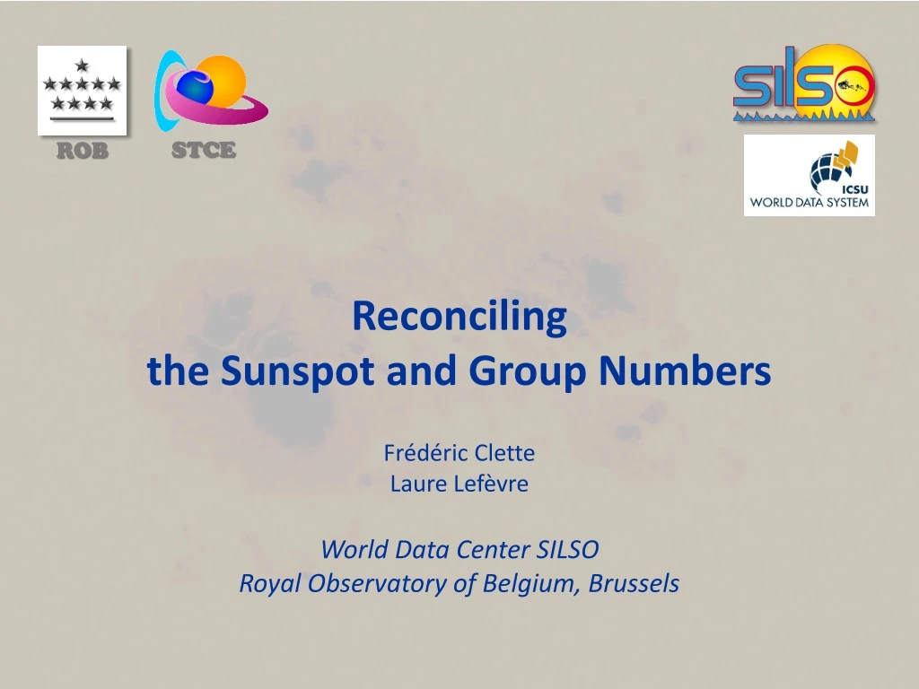 reconciling the sunspot and group numbers