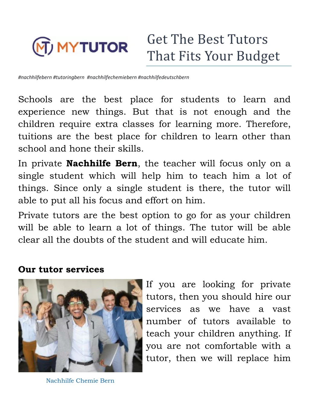 get the best tutors that fits your budget