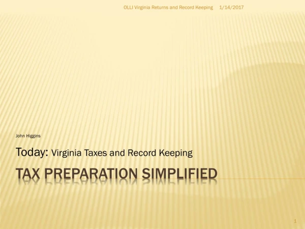 Tax Preparation Simplified