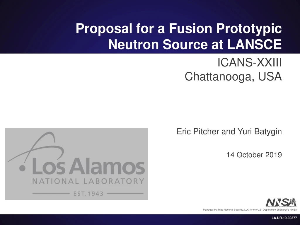 proposal for a fusion prototypic neutron source at lansce