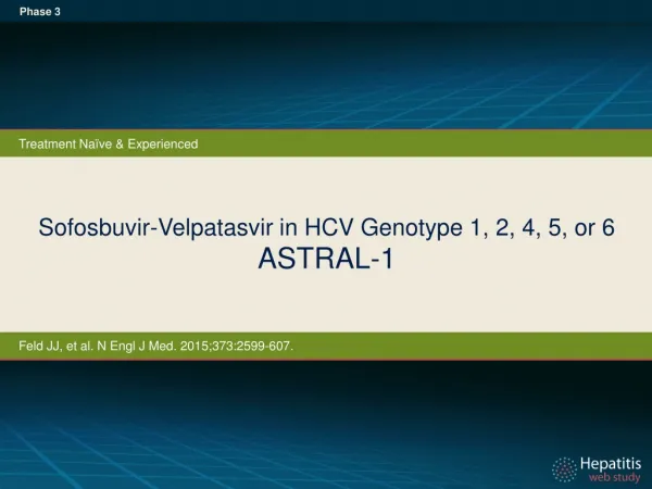 Sofosbuvir-Velpatasvir in HCV Genotype 1, 2, 4, 5, or 6 ASTRAL-1
