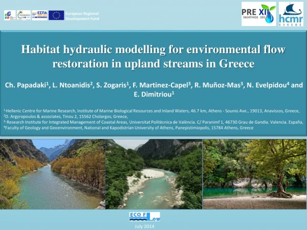 Habitat hydraulic modelling for environmental flow restoration in upland streams in Greece