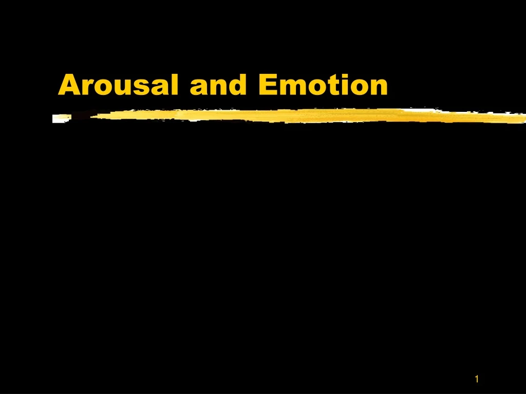 arousal and emotion