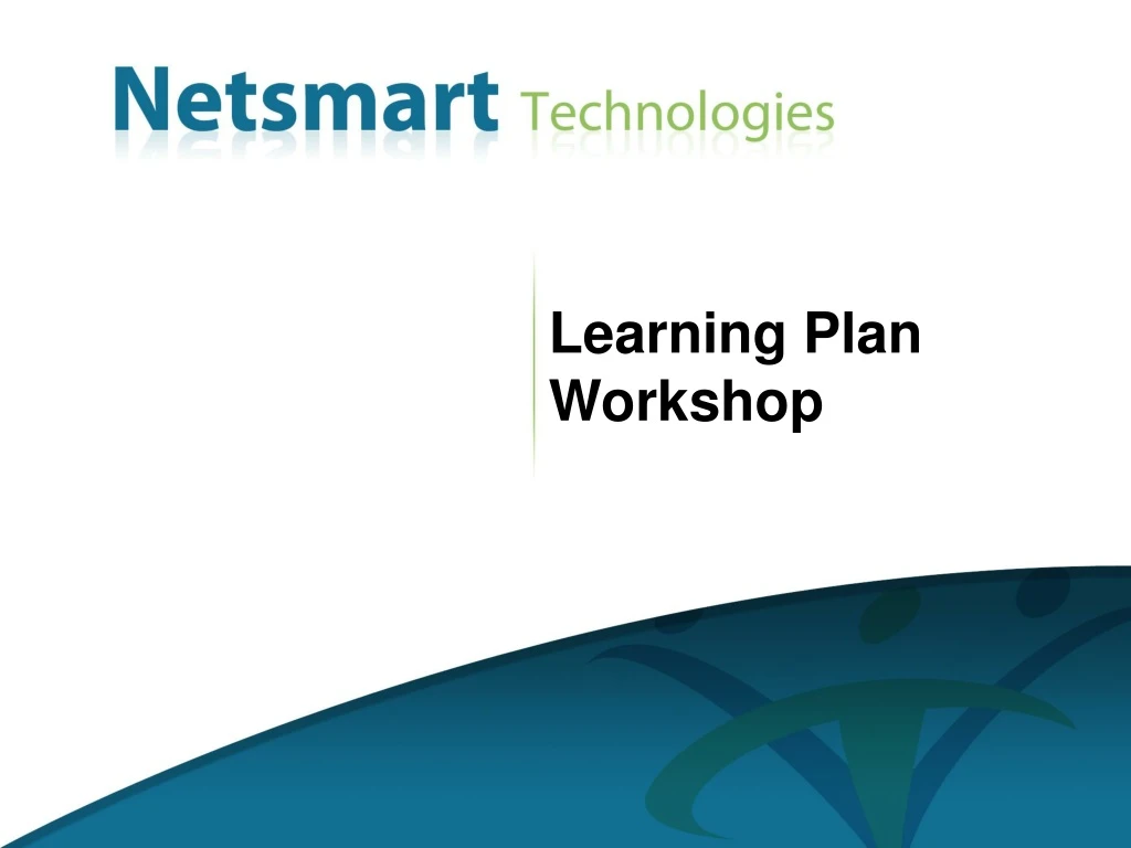 learning plan workshop