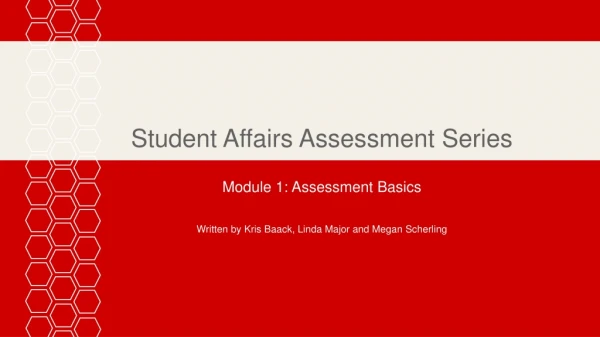 Student Affairs Assessment Series