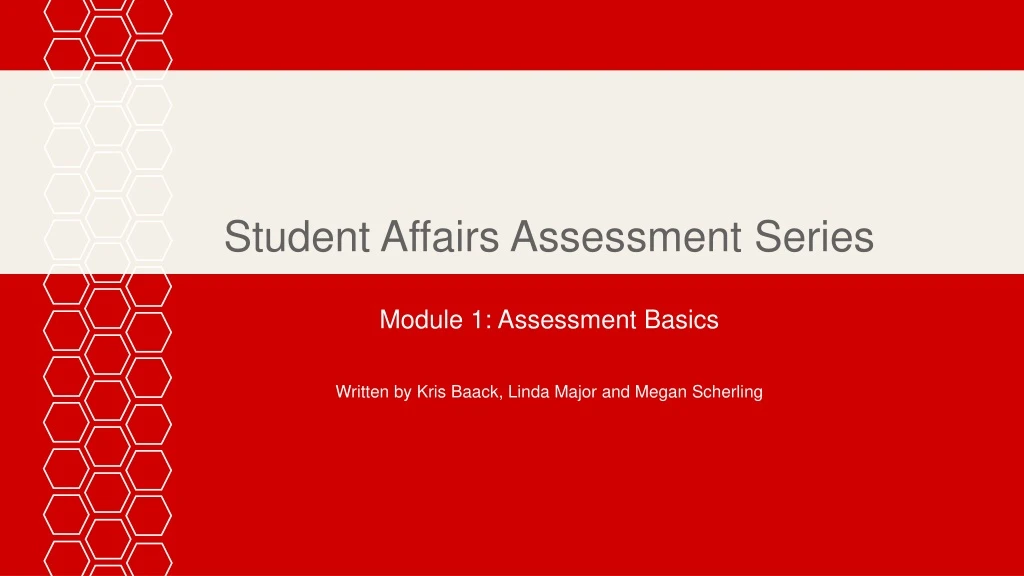 student affairs assessment series