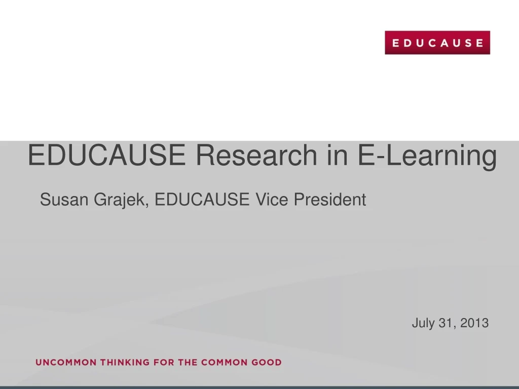 educause research in e learning