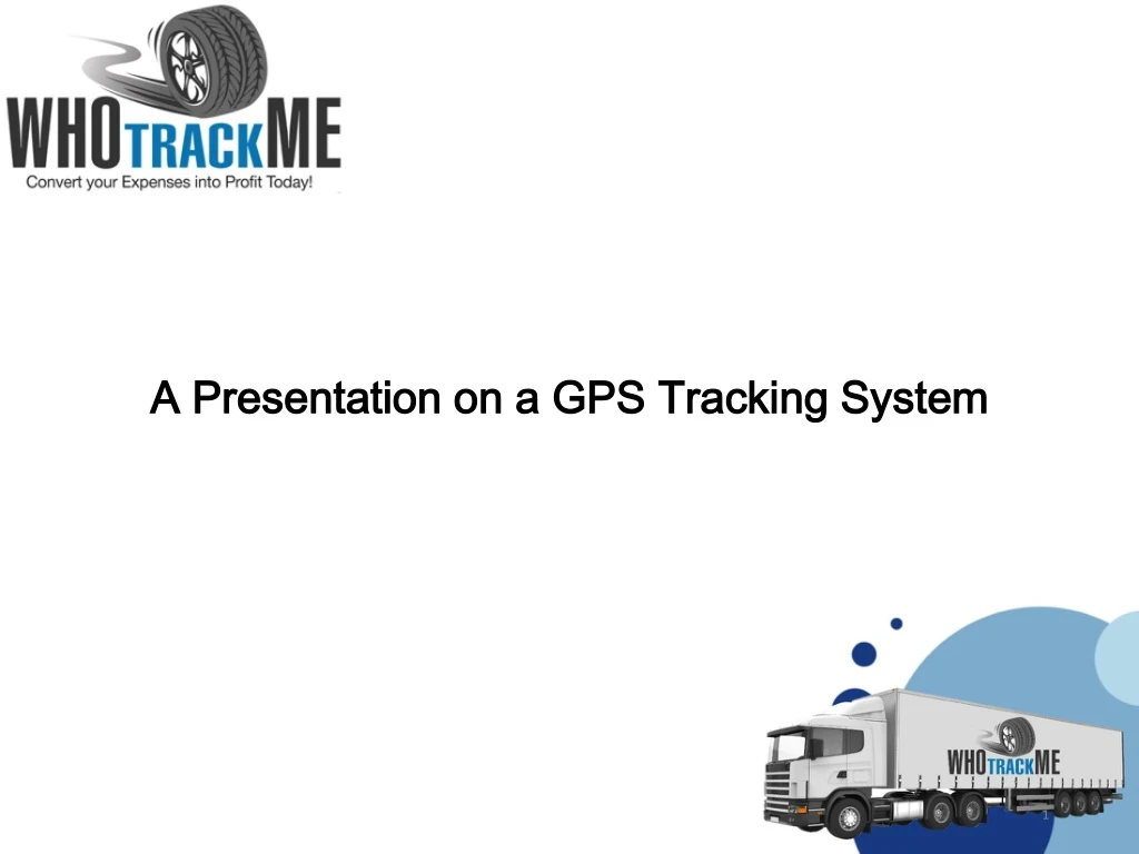 a presentation on a gps tracking system