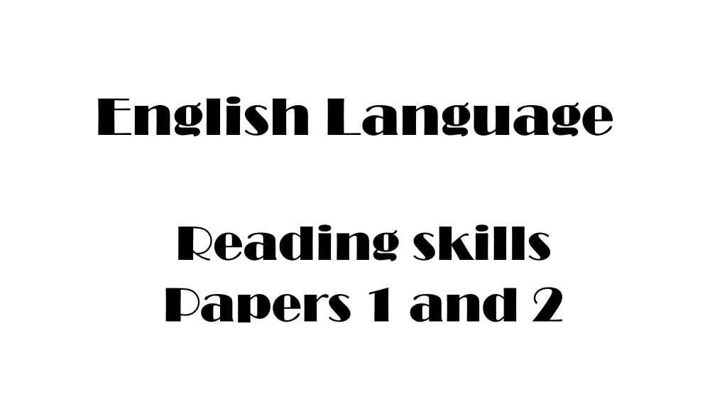 english language