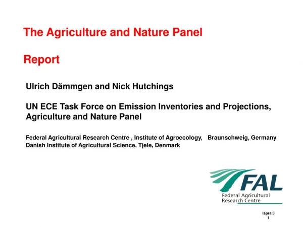 The Agriculture and Nature Panel Report