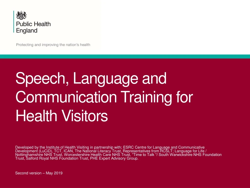 speech language and communication training for health visitors