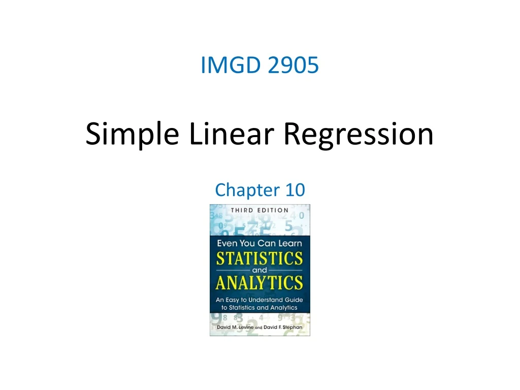 simple linear regression