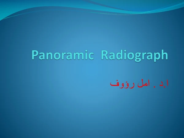 Panoramic Radiograph