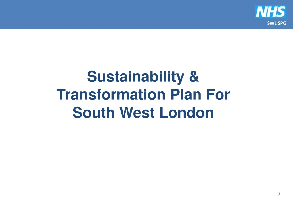 sustainability transformation plan for south west