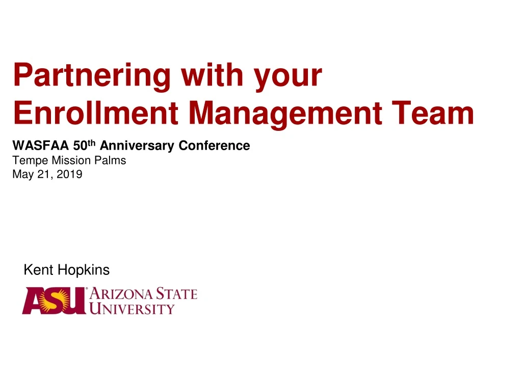 partnering with your enrollment management team