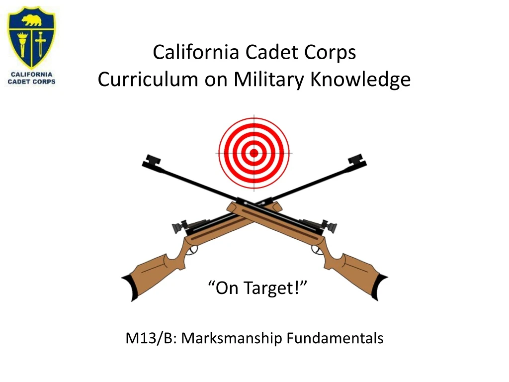 california cadet corps curriculum on military knowledge