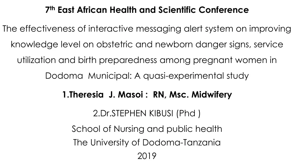 7 th east african health and scientific