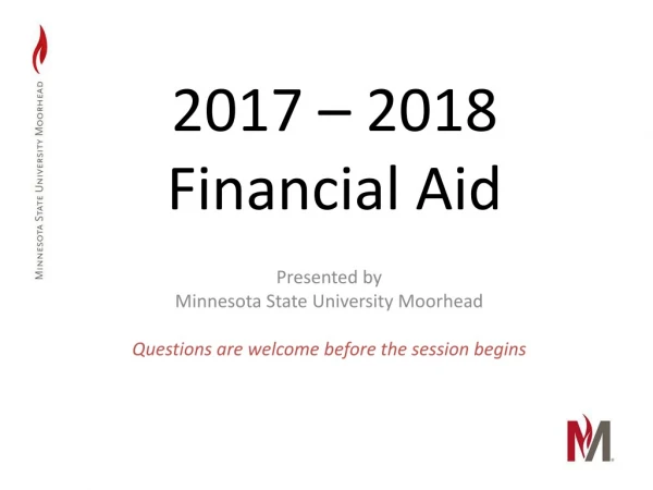 2017 – 2018 Financial Aid