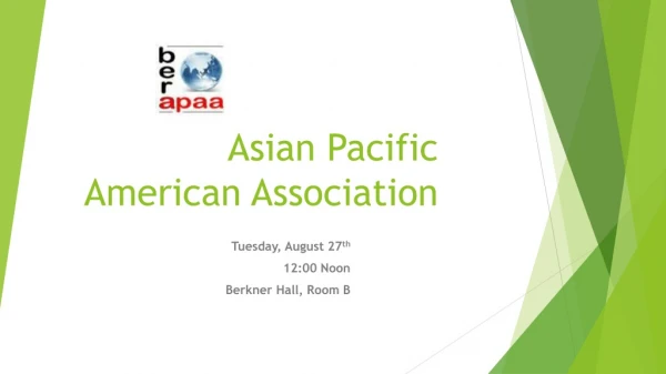 Asian Pacific American Association