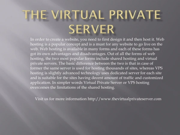 The virtual private server