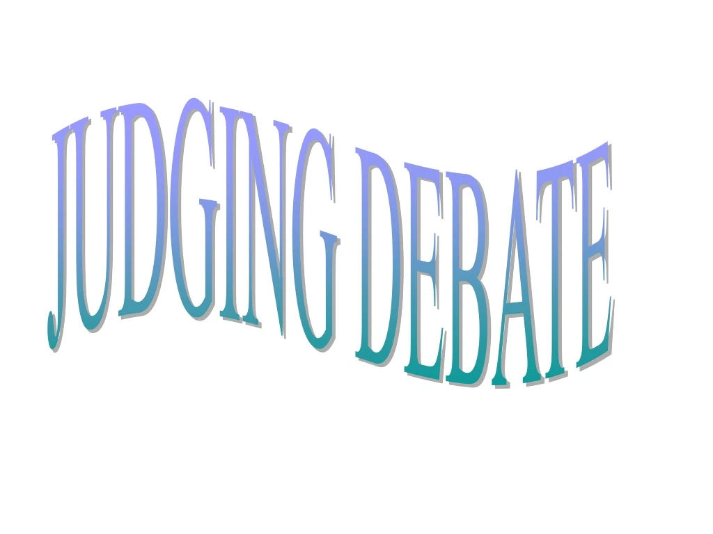 judging debate