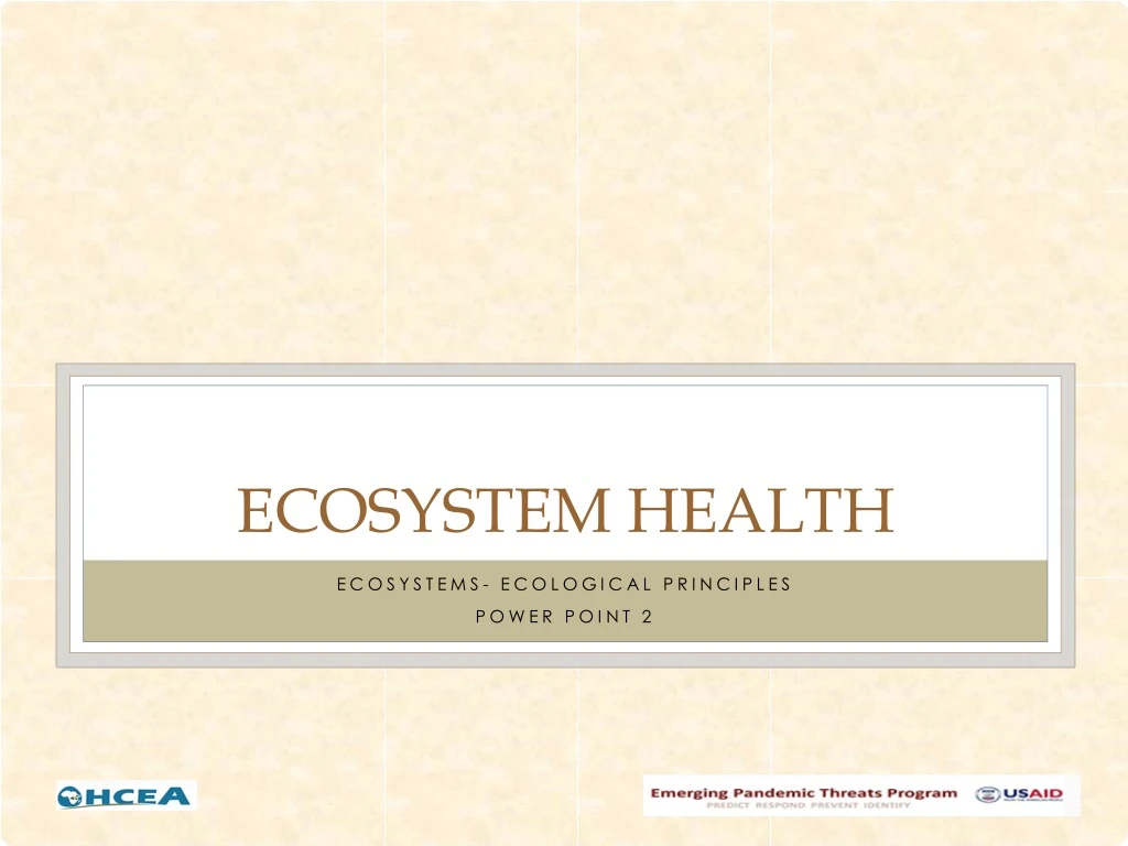 ecosystem health