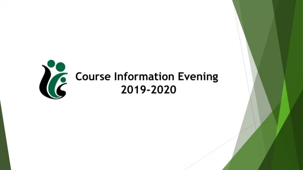 Course Information Evening 2019-2020