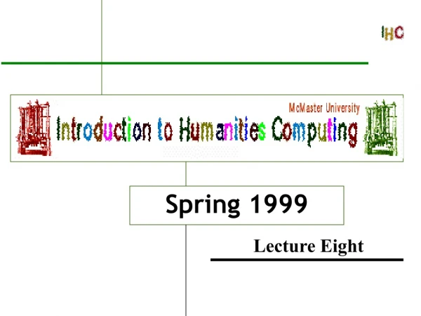 Introduction to Humanities Computing