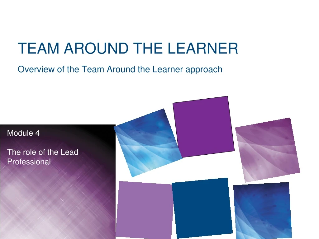 team around the learner overview of the team around the learner approach