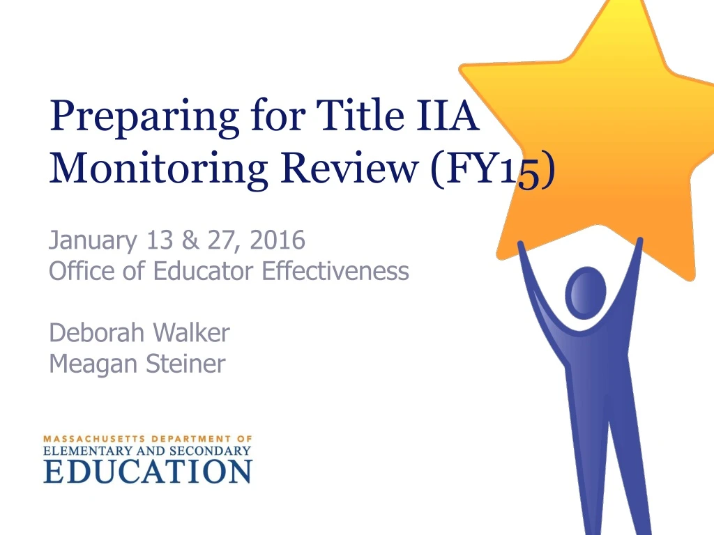 preparing for title iia monitoring review fy15