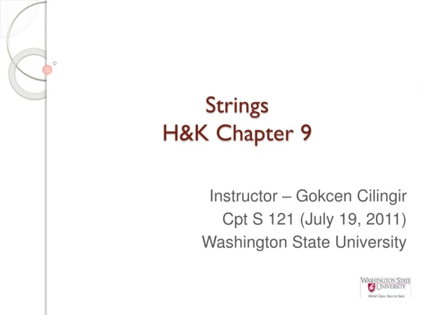 Strings H&amp;K Chapter 9