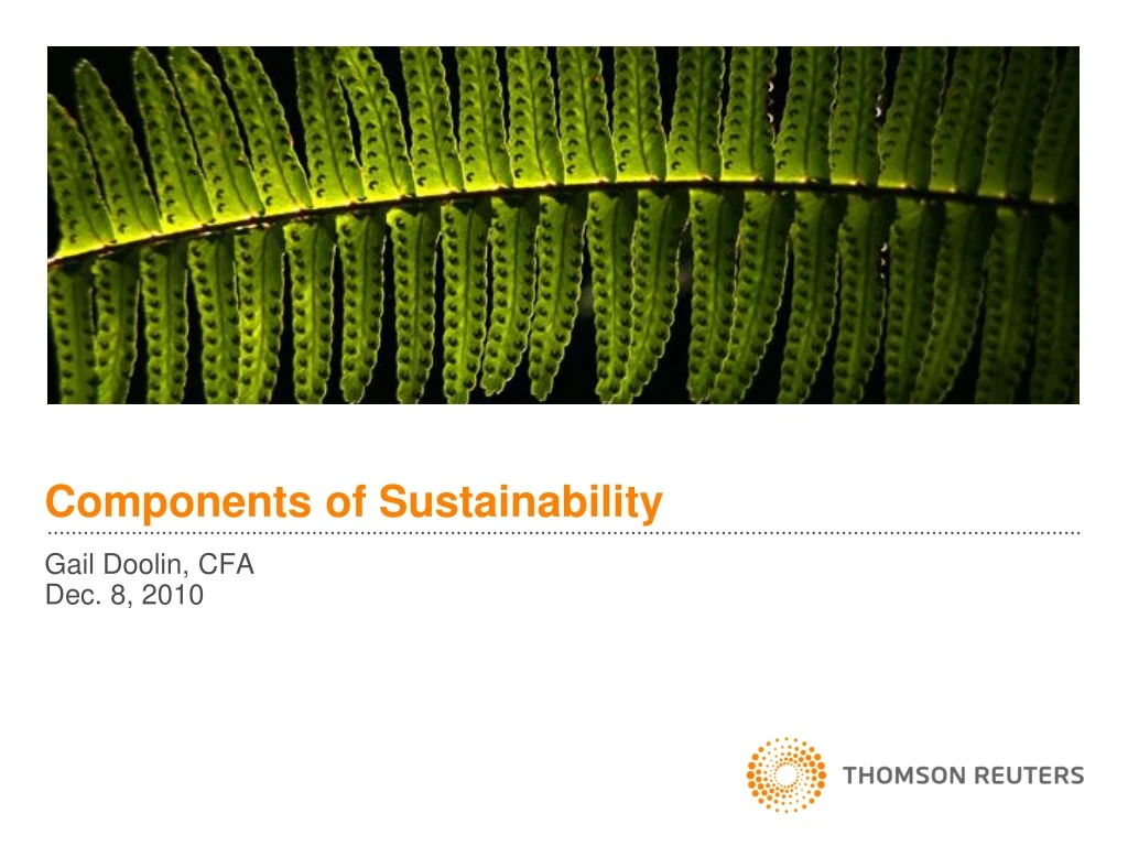 components of sustainability