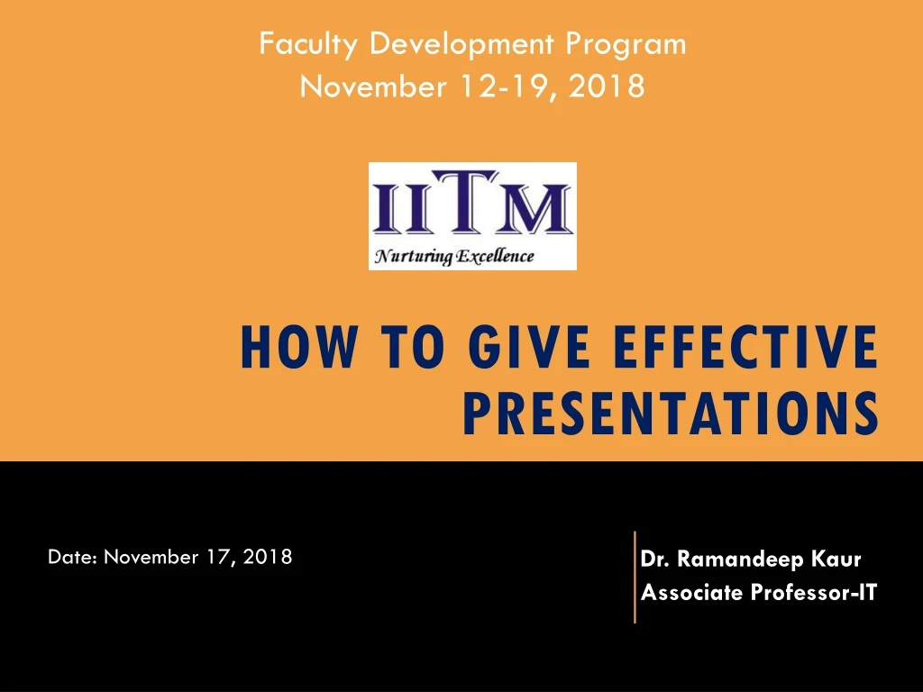 how to give effective presentations