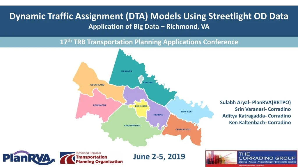 dynamic traffic assignment dta models using
