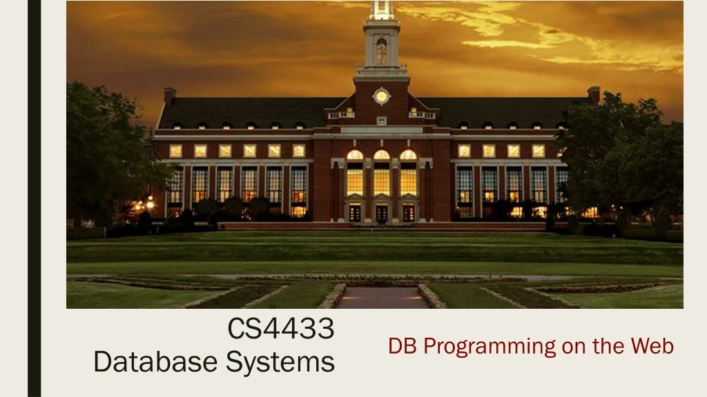 cs4433 database systems
