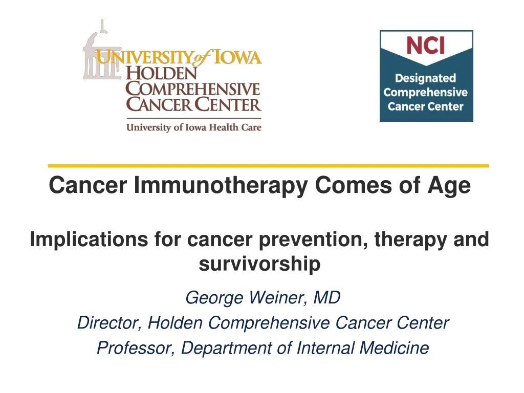 cancer immunotherapy comes of age implications for cancer prevention therapy and survivorship