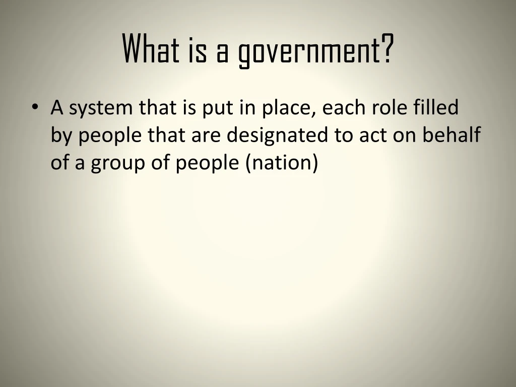 what is a government