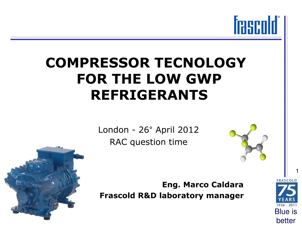 compressor tecnology for the low gwp refrigerants