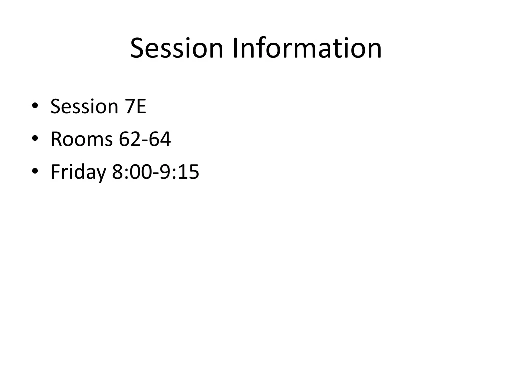 session information