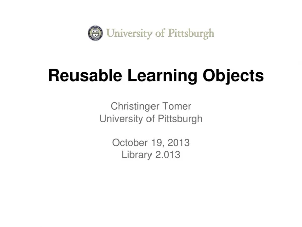 Reusable Learning Objects