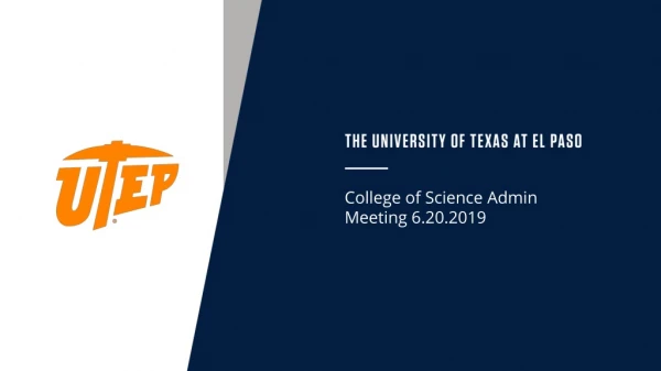 College of Science Admin Meeting 6.20.2019