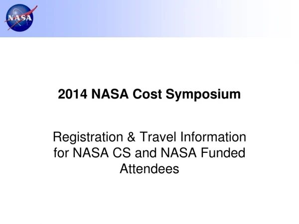 2014 NASA Cost Symposium