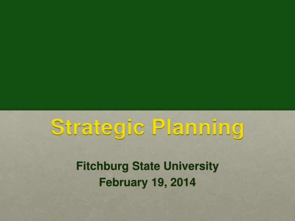 strategic planning fitchburg state university february 19 2014