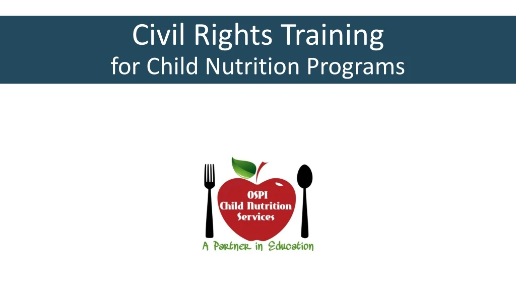 civil rights training for child nutrition programs