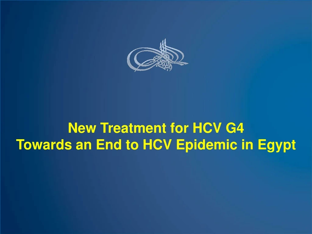 new treatment for hcv g4 towards