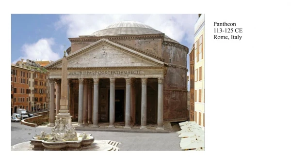 Pantheon 113-125 CE Rome, Italy