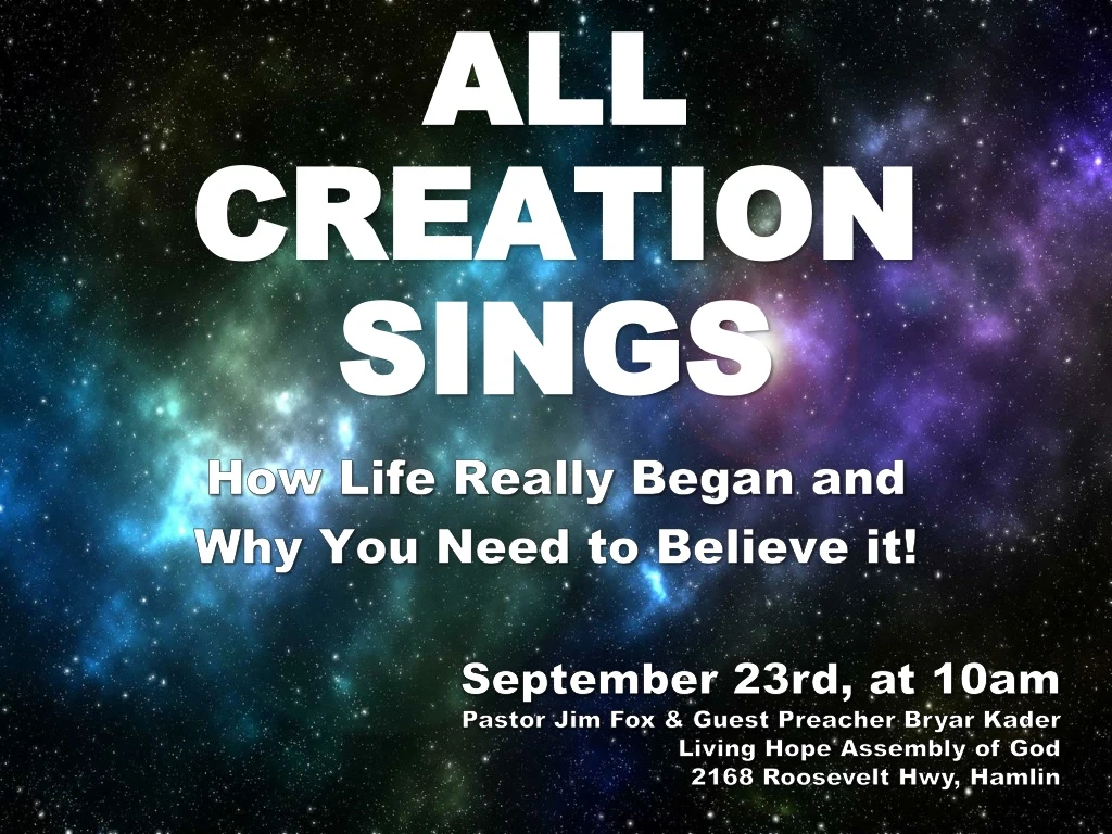 all creation sings