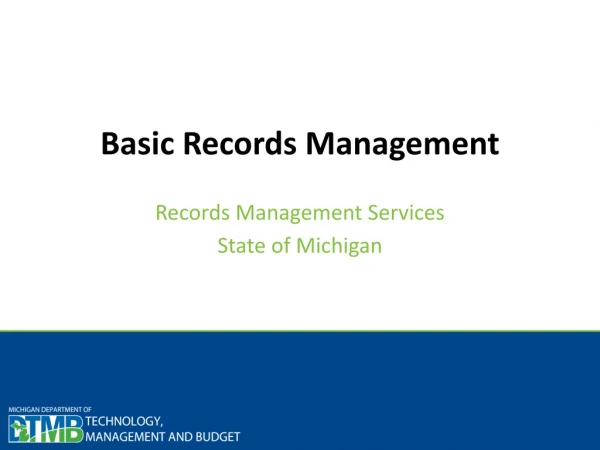 Basic Records Management